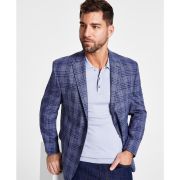 LAUREN RALPH LAUREN Men’s Classic-Fit UltraFlex Stretch Blue Plaid Sport Coat