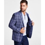 LAUREN RALPH LAUREN Men’s Classic-Fit UltraFlex Stretch Blue Plaid Sport Coat