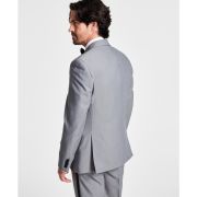 Alfani Men’s Slim Fit Suit Separate Tuxedo Jacket Blazer Gray Black B4HP $360