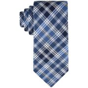 Tommy Hilfiger Men’s Ocean Plaid Tie Blue OS B4HP