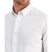 Club Room Men’s Slim Fit 4-Way Stretch Solid Dress Shirt White XL 17-17.5 B4HP