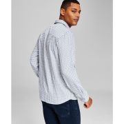 And Now This Men’s Mini Check Long-Sleeve Button-Up Shirt M B4HP