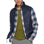 Bass Outdoor Men’s Delta Diamond Quilted Packable Puffer Vest Blue S B4HP