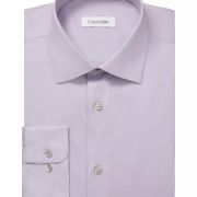 Calvin Klein Men’s Steel Regular Fit Non-Iron Solid Dress Shirt Lilac Mist B4HP