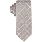 Calvin Klein Men’s Herringbone Grid Tie Beige OS B4HP