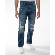 Lazer Men’s Straight Fit Stretch Jeans Blue B4HP