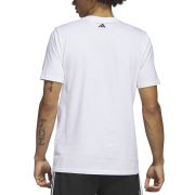 Adidas Men’s Lil’ Stripe Classic-Fit Basketball Graphic T-Shirt White 2XL B4HP