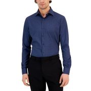 Alfani Men’s Slim Fit 4-Way Stretch Slub-Texture Dress Shirt B4HP