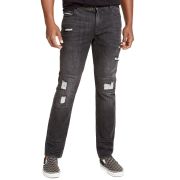 Sun + Stone Men’s Slim-Fit Distressed Jeans Grey B4HP