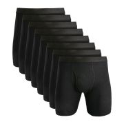 Club Room Men’s Boxer Briefs, 8-Pack Black B4HP