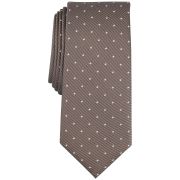 Alfani Men’s Utopia Dot Tie Taupe OS B4HP