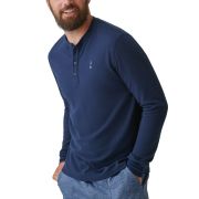 Bass Outdoor Men’s Camden Waffle-Knit Long-Sleeve Henley B4HP