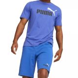 Puma Men's Essential Logo T-Shirt Blue B4HP