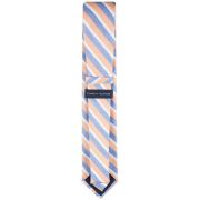 TOMMY HILFIGER Men’s Linen Beach Stripe Tie Peach One Size Necktie B4HP $69.50