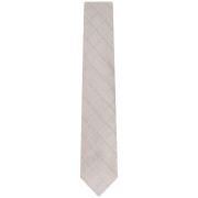 Calvin Klein Men’s Heather Windowpane Grid Tie Beige OS B4HP