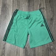 Adidas Men’s 3-Stripes 10″ Fleece Shorts Court Green XL B4HP No Tags