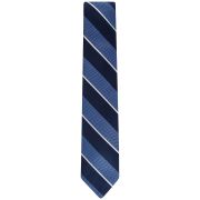 Tommy Hilfiger Men’s Classic Textured Stripe Tie Navy Blue OS B4HP