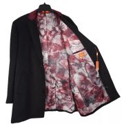 Tallia Mens Wool Blend Overcoats with Contrast Velvet Top Collar Large $495 B4HP