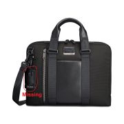 Tumi Alpha Bravo Aviano Slim Briefcase Black OS B4HP Missing name tag holder