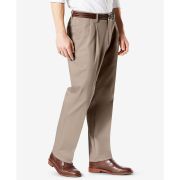 Dockers Men’s Signature Lux Cotton Classic Fit Pleated Pants Beige 34×30 B4HP