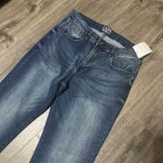 Lazer Mens Straight-Fit Blue Jeans Size 32×32