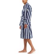 Club Room Men’s Yarn-Dyed Stripe Robe Navy White L/XL B4HP