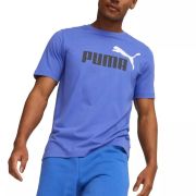 Puma Men’s Essential Logo T-Shirt Blue B4HP