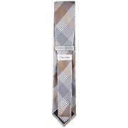 Calvin Klein Men’s Bold Block Check Tie Beige OS B4HP