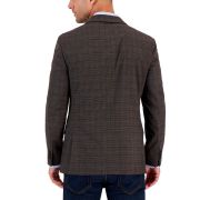 Tommy Hilfiger Men’s Modern-Fit Plaid Sport Coat Brown 40R $295 B4HP