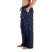 Club Room Men’s Holiday Lights Fleece Pajama Pants Blue 2XL B4HP