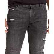 Sun + Stone Men’s Slim-Fit Distressed Jeans Grey B4HP