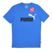 Puma Men’s Essential Logo T-Shirt Blue B4HP