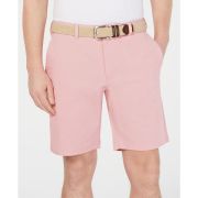 Club Room Men’s Regular-Fit 9″ 4-Way Stretch Solid Shorts Pink B4HP