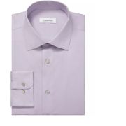 Calvin Klein Men’s Steel Regular Fit Non-Iron Solid Dress Shirt Lilac Mist B4HP