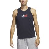 Adidas Men's American Flag Tank Legend Ink B4HP