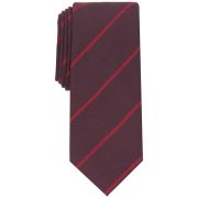 Alfani Men’s Hadley Stripe Tie Burgundy OS B4HP