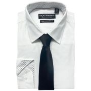 Nick Graham Men’s Modern-Fit Dress Shirt & Tonal Plaid Tie Set B4HP