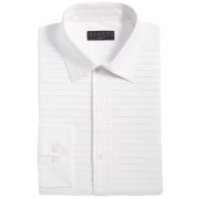 Alfani Men’s Slim Fit Horizontal Pleated Panel Formal Shirt White B4HP