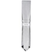 Calvin Klein Men’s Textured Micro-Dot Neat Tie Silver OS B4HP