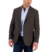 Tommy Hilfiger Men’s Modern-Fit Plaid Sport Coat Brown 40R $295 B4HP