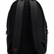 Hugo Boss Logo-Patch Backpack in Grained Faux Leather Black OS B4HP $160