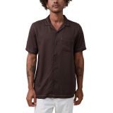 Cotton On Men's Riviera Short Sleeve Shirt Brown B4HP