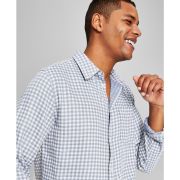 And Now This Men’s Mini Check Long-Sleeve Button-Up Shirt M B4HP