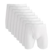 Club Room Men’s Boxer Briefs, 8-Pack White S B4HP