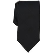 Michael Kors Men’s Berfond Plaid Solid Tie Black OS B4HP