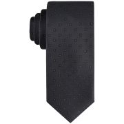 Calvin Klein Men’s Tonal Square Solid Tie Black OS B4HP