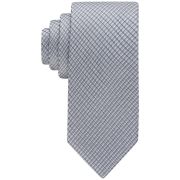 Calvin Klein Men’s Silver Grid Tie Grey OS B4HP