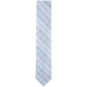 Calvin Klein Men’s Seasonal Stripe Plaid Tie Light Blue OS B4HP