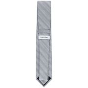 Calvin Klein Men’s Brushed Heather Stripe Tie Silver OS B4HP