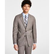 Calvin Klein Men’s Slim-Fit Wool Stretch Suit Jacket Brown B4HP $450